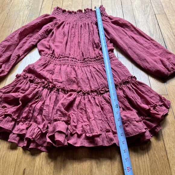 Misa Los Angeles Size S Pink Brick Darla Off Shoulder Mini Dress - Picture 9 of 15